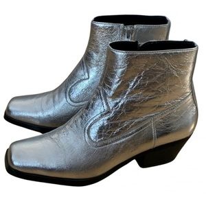 CALVIN KLEIN. Sadi Western Ankle Boots. NWOT.